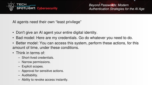Least-privilege controls for AI agents, including narrow permissions, approvals and revocable access