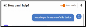 Aipex performance test prompt on the VM