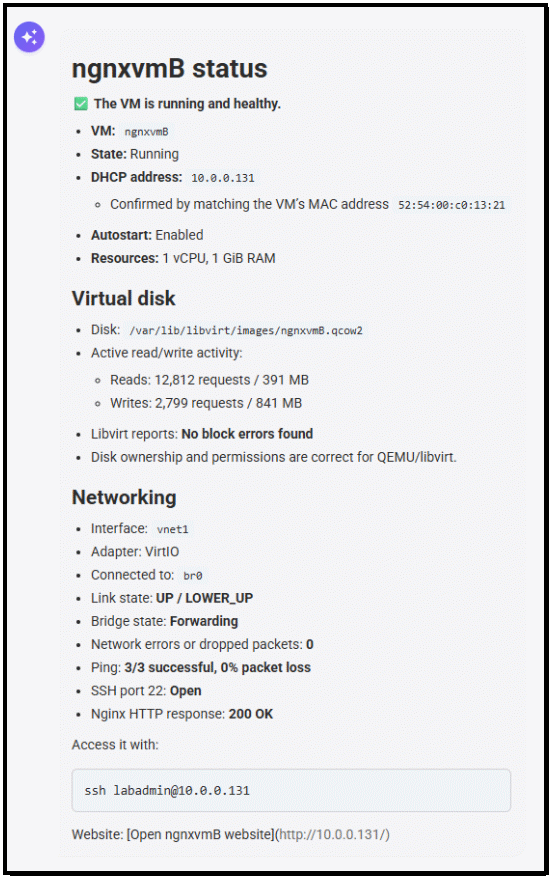 AI health check of ngnxvmB