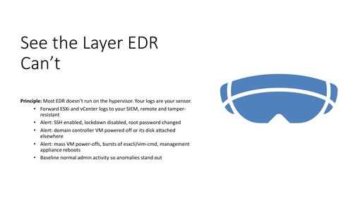 Rule 3: Forward hypervisor logs and alert on unusual administrative activity
