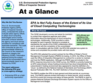 Report on EPA cloud usage.